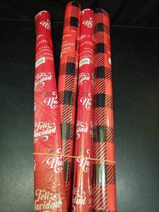 lot 1064 image: Wondershop Gift Wrap 20 ft x 30 in Lot of 4 Rolls - Retail $12