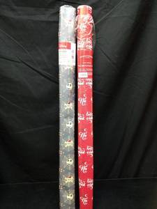 lot 1068 image: Disney Heavyweight Gift Wrap 40 sq ft  Wondershop Gift Wrap 50 sq ft Lot of 2 - Retail $12