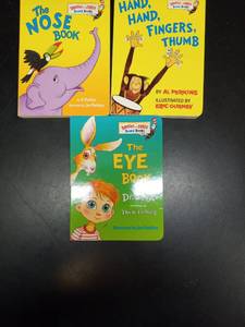 lot 1117 image: Random House Bright and Early Board Books Lot of 3 The Nose Eye Hand Titles - Retail $0