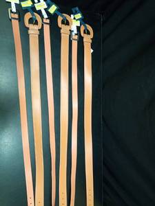 lot 1120 image: Lot of 6 Belts Tan Stitched Size M - Retail $60
