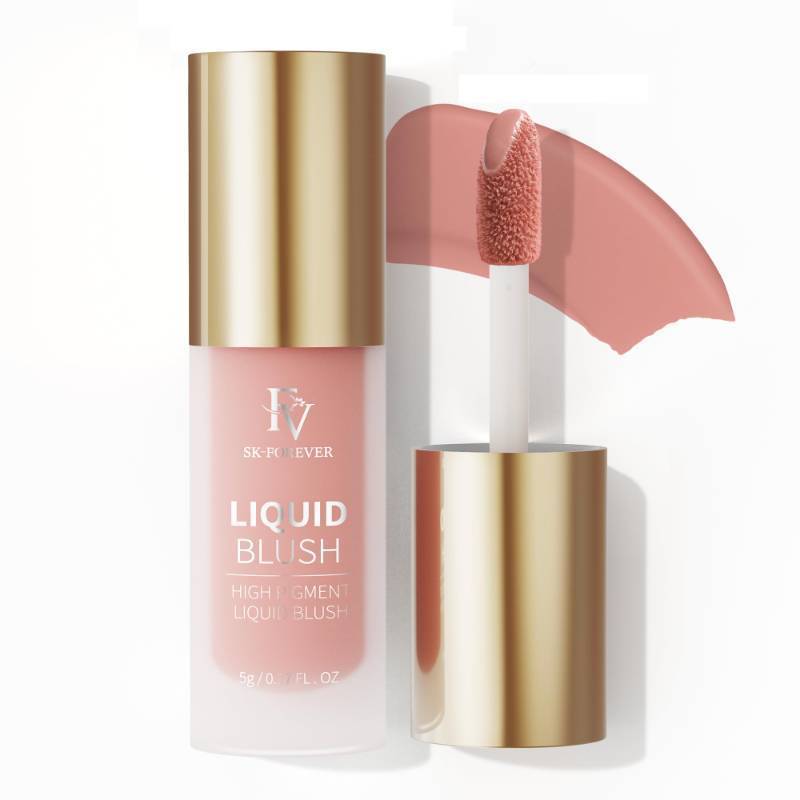 lot 158 image: FV Liquid Blush, Long Lasting Buildable Cream Cheek Tint with High-Pigment Color, Weightless Blendable Formula for Natural Dewy Finish (Honey) Retail $12.48