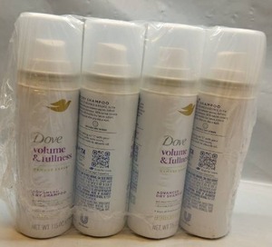 lot 214 image: 4-Pack Dove Beauty Volume and Fullness Dry Shampoo - Travel Size - 1.15oz - Retail $24