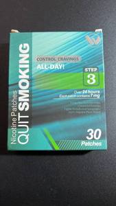 lot 70302 image: Nicotine Patches Quit Smoking Step 3 7mg 30 Patches - Retail $15