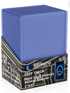lot 70313 image: Mikkro 55 Pt Thick Top Loaded 25 Sport Card Sleeves - Retail $10