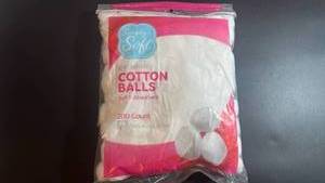 lot 70330 image: Simply Soft Premium Cotton Balls 200 Count - Retail $5