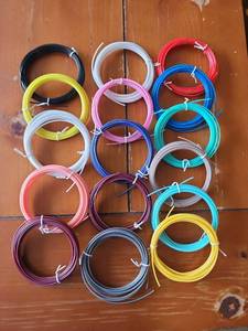 lot 71129 image: Assorted Colored PLA Filement Spools Lot 16 Pieces - Retail $25