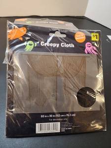 lot 71152 image: Creepy Cloth 60 in x 30 in Halloween Decoration (10Pk) 3White 7Brown  - Retail $10