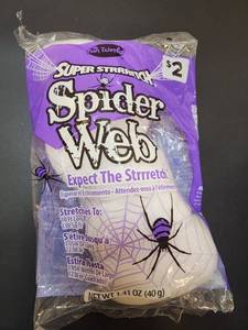 lot 71157 image: Fun World Super Stretch Spider Web 1.41 oz 40g Lot of 6 - Retail $12