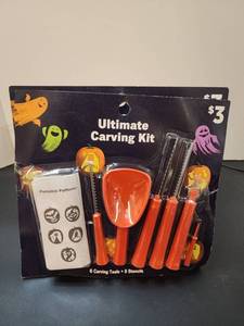 lot 71211 image: Ultimate Carving Kit 6 Carving Tools 5 Stencils (2pk) - Retail $6
