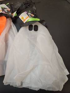 lot 71236 image: Halloween Light-Up Hanging Ghost 2Pk - Retail $6