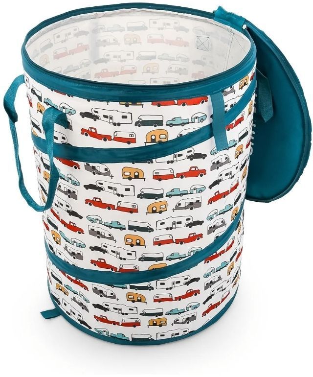 lot 39729 image: Camco Life is Better at the Campsite Recycle Container, 24 x 18 In - Retail $25