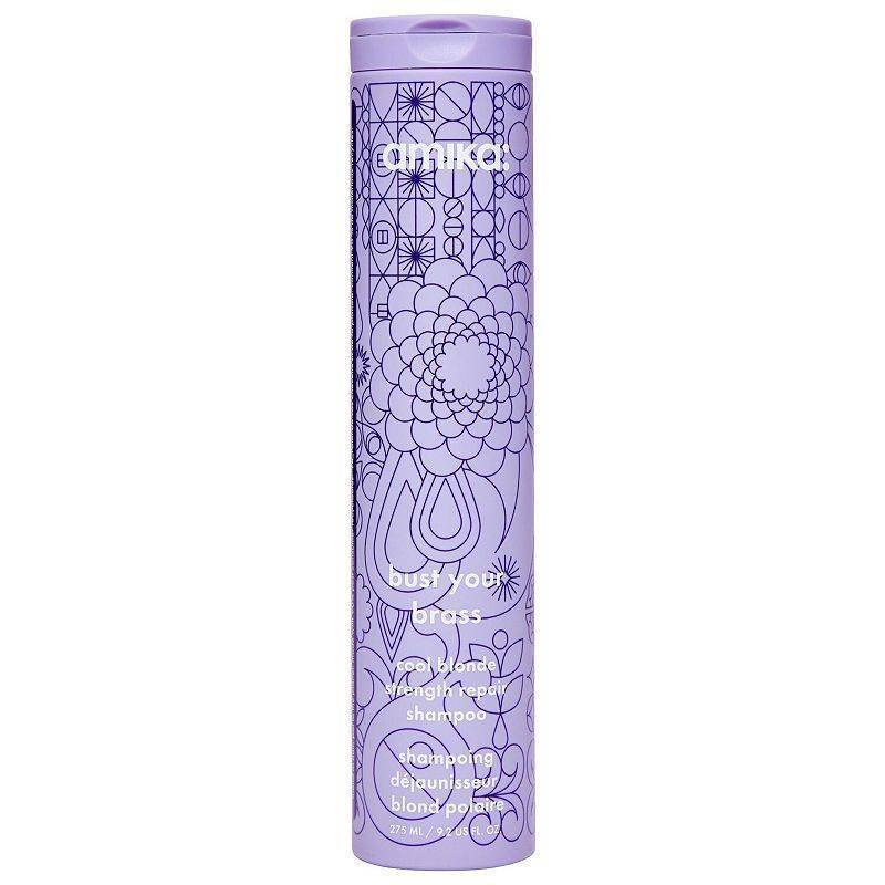 lot 59417 image: amika Bust Your Brass Cool Blonde Strength Repair Shampoo, Size 9.3 FL Oz, None - Retail $29
