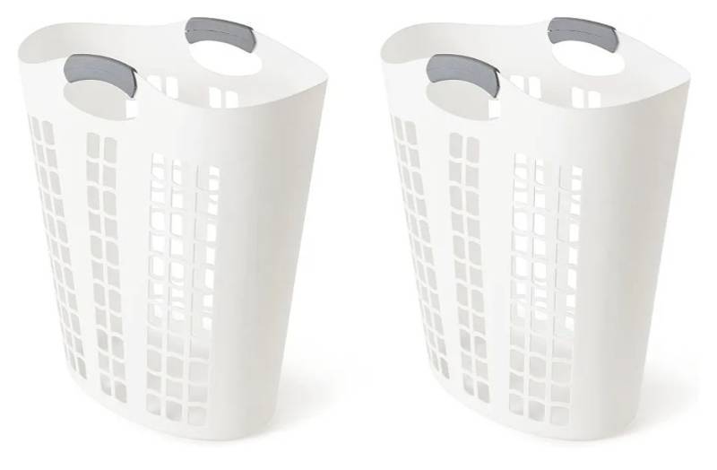 lot 59823 image: Gracious Living 87 12-Liter Easy-Carry Flex Ventilated Hamper Basket - Retail $70