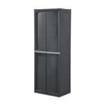 Sterilite 4 Shelf Cabinet Plastic  Flat Gray - Retail: $130