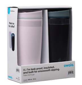 lot 108 image: Owala SmoothSip Slider 20oz 2-pack see description and photos - Retail $35