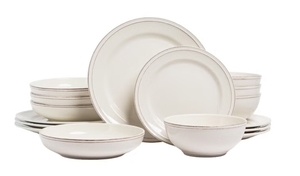 lot 153 image: over&back Lake Como 16-piece Dinnerware Set, Ivory See description - Retail $47
