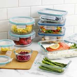 lot 167 image: Snapware Pyrex 18-piece Glass Food Storage Set - Retail $36