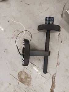 lot 13318 image: Matte Black Knurled Single-Light Wall Sconce Fixture