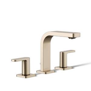 lot 13345 image: KOHLER Parallel 8 in. Widespread Double Handle Sink Faucet 23484-4-BV  Retail $648