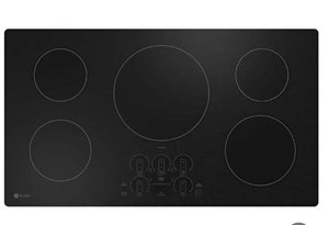 lot 13350 image: GE Profile 36 Inch Wide 5 Burner Induction Cooktop with Power Boil