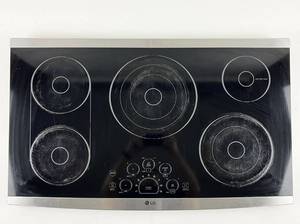 lot 13352 image: 2018 LG LCE3010SB 30in Electric Radiant Smooth Top Cooktop 5 Elements