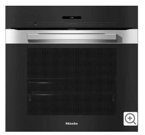 lot 13354 image: Miele H7263BP 24in Electric Single Wall Oven 2.97 Cu Ft Clean Touch Steel-Retail $3499