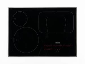 lot 13355 image: Miele Induction Cooktop 3-Zone Glass Ceramic Stainless Trim w Flexible Conduit