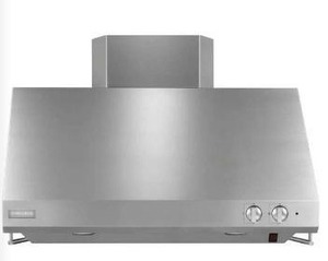 lot 13360 image: Monogram ZV36SSJ3SS Stainless Wall Mount Range Hood w Halogen & Heat Lamps 120V