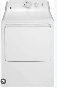 lot 13364 image: GE 6.2 Cu. Ft. White Front Load Electric Dryer w Dial Controls  Retail $650