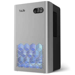 lot 2806 image: ToLife Dehumidifier, 1000 Sq Ft 95 oz Tank with Sleep Mode, Auto Shutoff - Retail $66