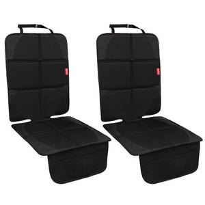 lot 2833 image: MORROLS Car Seat Protector, 2 Pack Carseat Protector with Thick Padding, BabyPets for Child Car Seat-Mesh Pockets-Waterproof-Universal Size(Black) - Retail $26