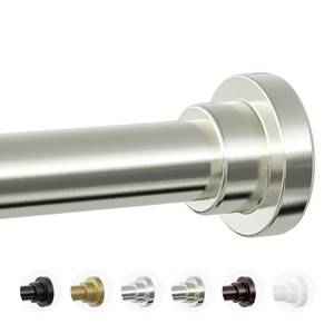 lot 2860 image: Mcrbeay Shower Curtain Rod, 1 Diameter Heavy Duty Tension Shower Rod - Retail $18
