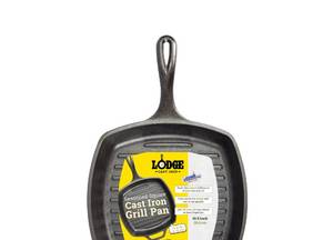 lot 2870 image: Lodge Square Cast Iron Grill Pan, PFAS-Free, 10.5 Inches - Retail $25