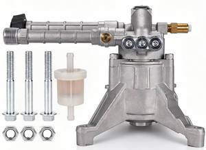 lot 2874 image: PUMP ONLY 78 Shaft Vertical Pressure Washer Pump 2600-3000 PSI 2.5 GPM OEM & Power Washer Pump For Troy Bilt SRMW22G26-EZ Craftsman AR Front InletOutlet  - Retail $89