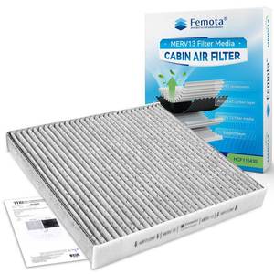 lot 2901 image: Femota Certified MERV 13 Cabin Air Filter with Activated Carbon, CF11643 for Audi A3, A3 Quattro, Q3, S3, TT Quattro, Volkswagen Jetta, Golf, Tiguan, Atlas, GTI - Retail $12