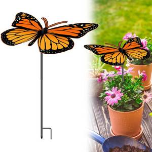 lot 2918 image: Novabright 1 Pack Metal Butterfly Plant Umbrellas Garden Shade - Retail $14