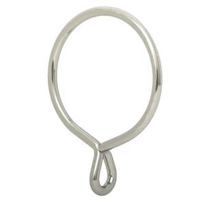 lot 2947 image: Ivilon Drapery Eyelet Curtain Rings - 2.3 Ring for Curtain Hook Pins, Set of 14 - Brushed Nickel - Retail $9