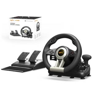 lot 2708 image: PXN V3 Pro Gaming Steering Wheel with Pedals - Retail $80