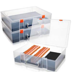 lot 2712 image: DOSTATNI 3 Pack Foam Name Badge Holder with Plastic Case Black Foam Id Badge Holder Name Tag Tray Organizer Box with 48 Name Card Holders Badge Display Storage for Desk Office School - Retail $103