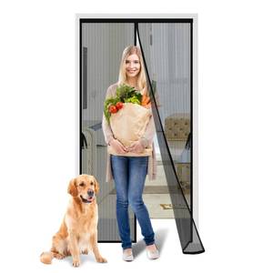 lot 2764 image: Iduontis Magnetic Screen Door - Fits Door Opening 36 x 82 in, Actual Screen Size 38x83, Hands Free Mesh Partition,Heavy Duty Curtain Keeps Bugs Out, Frame Hook & Loop, Pet and Kid Friendly - Retail $7