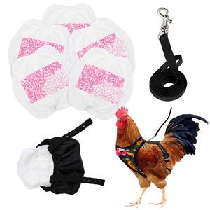 lot 2768 image: Yesito Adjustable Chicken Harness Diaper (5.4ft Leash) �� Breathable & Washable Secure Training for Hens, Ducks & Chicks  Outdoor Walking & Discipline Solution(Medium, Camouflage Green) - Retail $18
