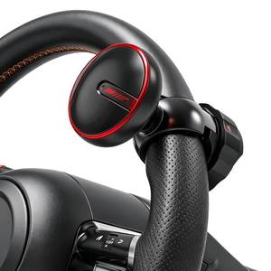 lot 2816 image: Tool Free Steering Wheel Knob Spinner with Metal Ball Bearing, Quick Install Suicide Knob for Steering Wheel, Steering Wheel Spinner Fits 3.45��4.9 Car, SUV, Semi Truck, Tractor, Boat (Red, 1 Pack) - Retail $24