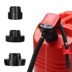 lot 2861 image: Fuel Transfer Pump Battery Operated Gas Pump for 5 Gallon Gas Can Automatic Stop Nozzle, Gas Can Not Included - Retail $26