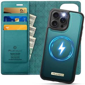lot 2888 image: PlusnapX for iPhone 16 Pro Max 2-in-1 Detachable Wallet Case, Blue Green - Retail $27