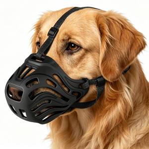 lot 2937 image: Dog Muzzle, Soft Breathable Dog Muzzles Suitable Dogs, Adjustable Basket Muzzles Prevents Chewing and Biting for Grooming Trimming Training - Retail $15