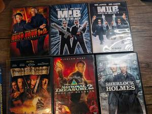 lot 1415 image: DVD Lot of 6 Action, AdventureComedy Movies Including Rush Hour 1&amp2, Men in Black, MIB II, Sherlock Holmes and more