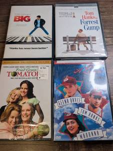 lot 1422 image: DVD Lot of 4 Comedy &amp Feel-Good Classic Movies Including Big, Forrest Gump, A League of Their Own, Fried Green Tomatoes