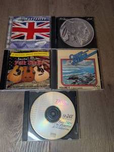 lot 1444 image: Lot of 5 Music CDs Folk Songs British Invasion, Ocean Drive, Americas Favorite Folk Songs