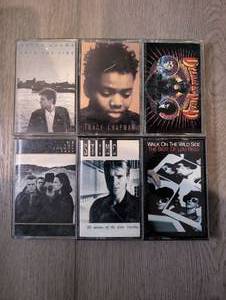 lot 1447 image: Music Cassette Lot of 6 Rock and Alternative New Wave Tapes U2, The Joshua Tree, Bryan Adams Into the Fire, Sting