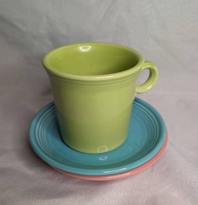 lot 1504 image: Homer Laughlin Fiesta Cup and Saucer 3 Pc